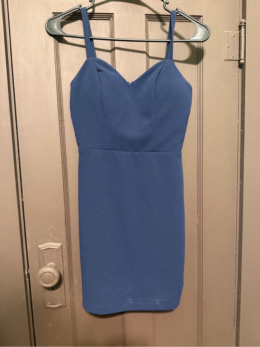 Blue Spaghetti-Strap Dress